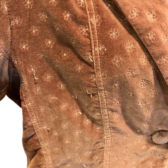 Angie Brown vintage velvet quarter sleeve blazer size Large indie sleaze - Picture 4 of 8